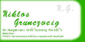 miklos grunczveig business card
